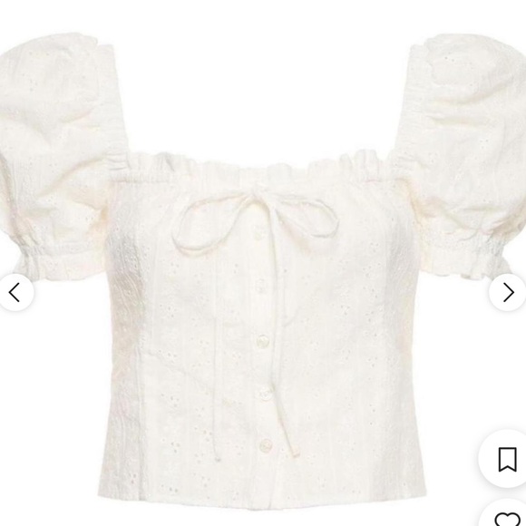 NWT WeWoreWhat eyelet top. Size L - Picture 2 of 5